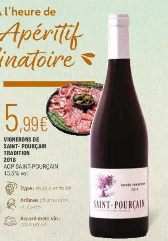 vignerons de saint-pourçain tradition 2018 aop saint-purçain