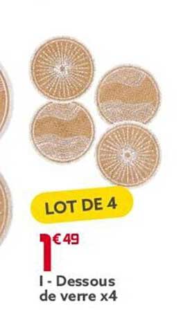 Dessous De Verre X 4