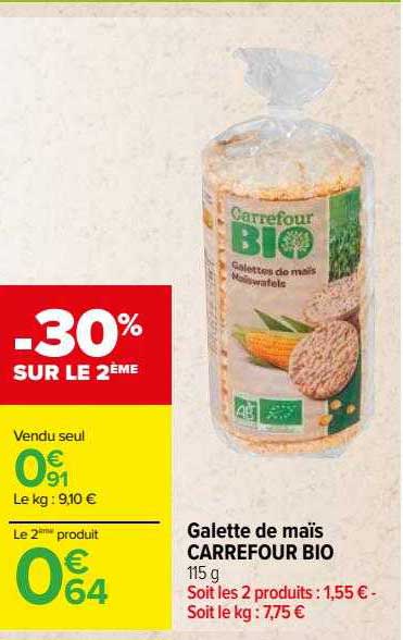 Galette De Maïs Carrefour Bio