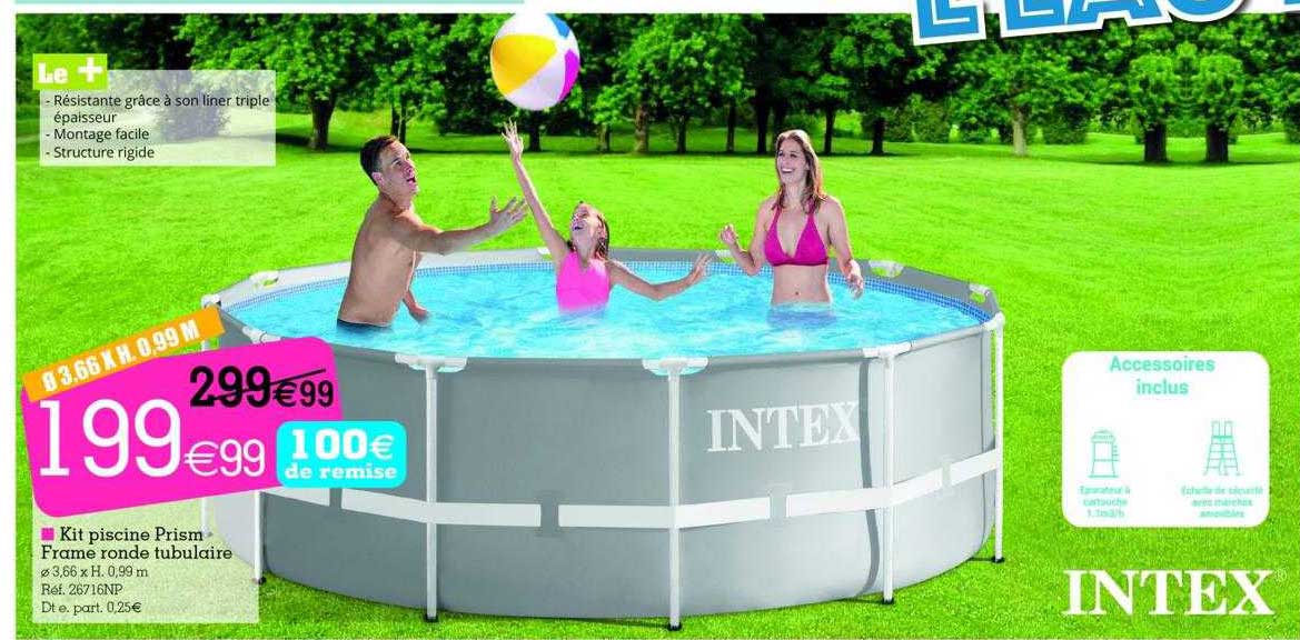 kit piscine prism frame ronde tubulaire intex