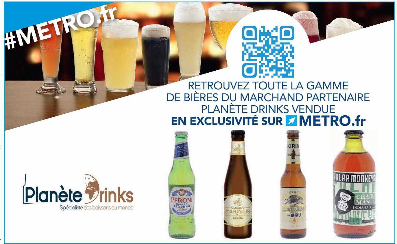 la gamme de bières du marchand partenaire planète drinks vendue