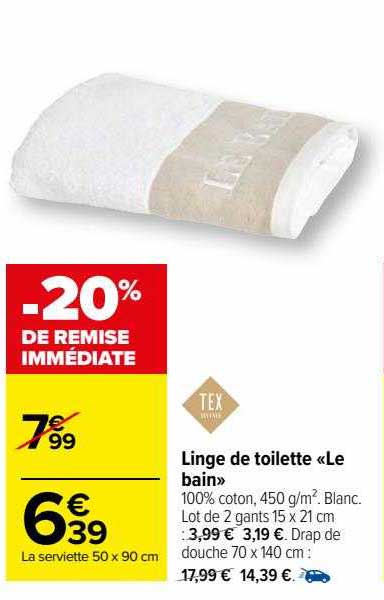 Linge De Toilette «le Bain» Tex Home