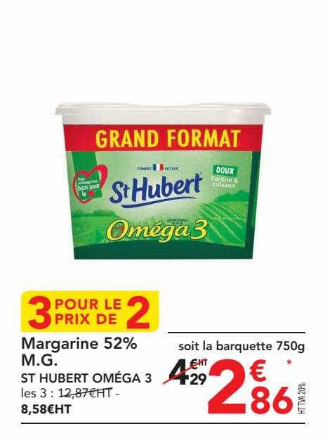 margarine 52% m.g. st hubert oméga 3