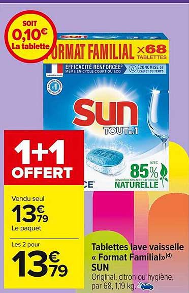 tablettes lave vaisselle «format familial» sun