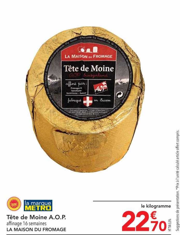 tête de moine a.o.p. la maison du fromage