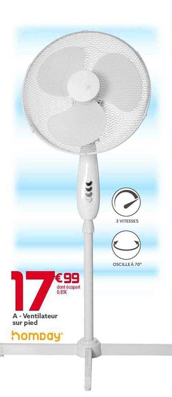 Ventilateur Sur Pied Homday