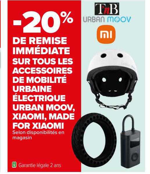 accessoires de mobilité urbaine électrique urban moov, xiaomi, made for xiaomi