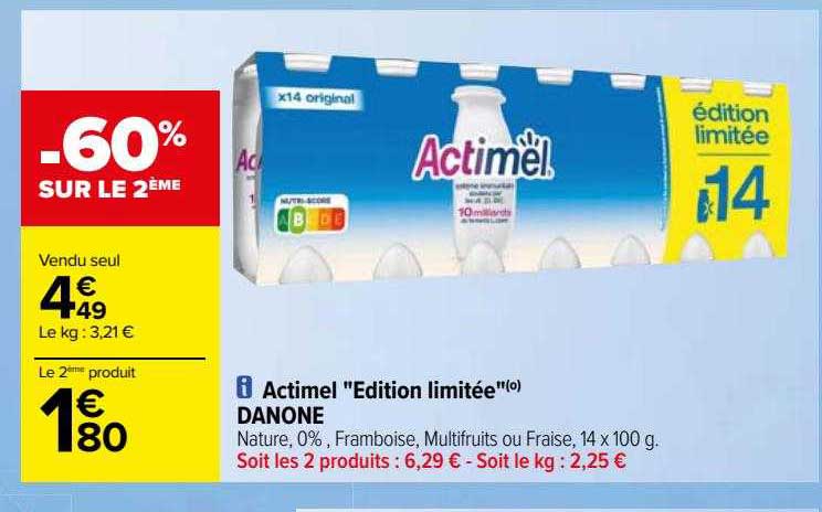 Actimel "édition Limitée" Danone