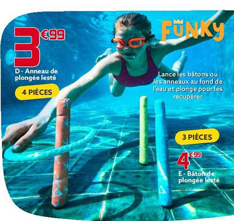 anneau de plongée lesté, bâton de plongée lesté