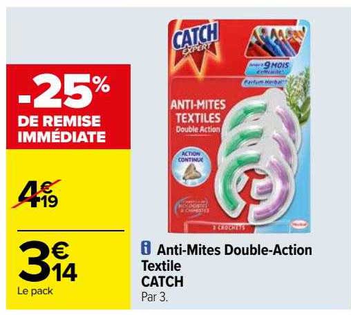 Anti-mites Double-action Textile Catch