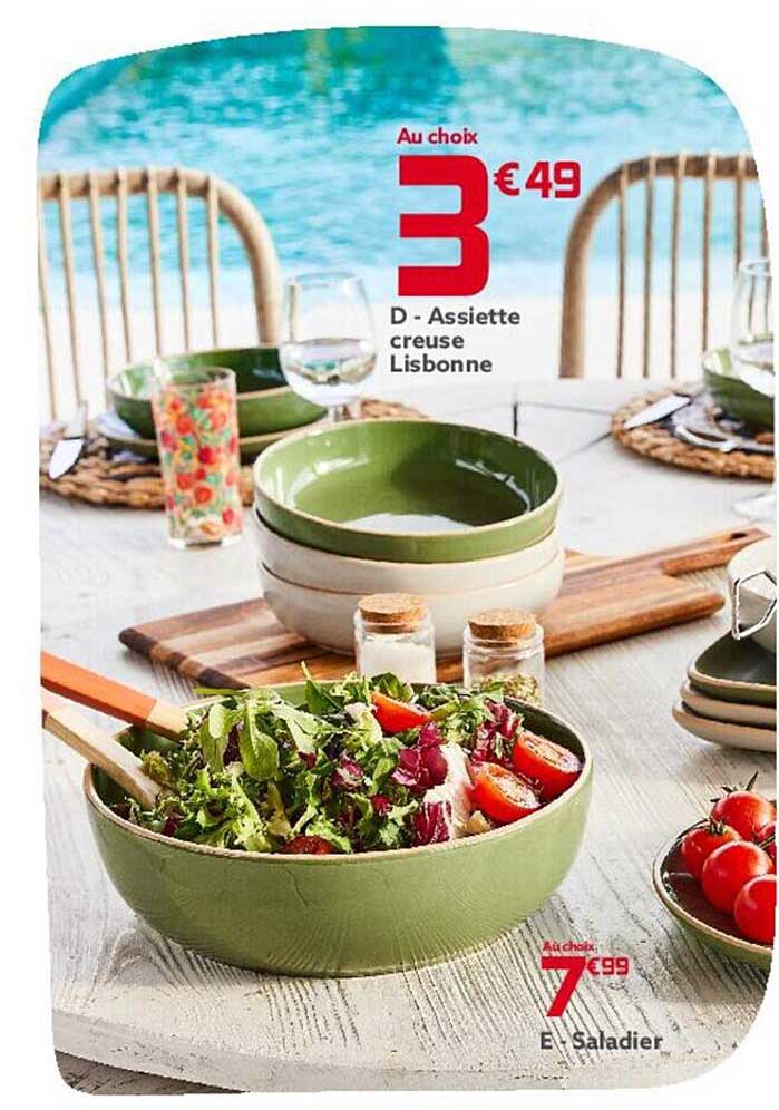 assiette creusé lisbonne, saladier