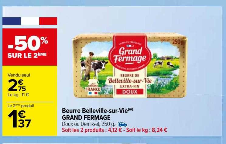 beurre belleville-sur-Vie grand fermage