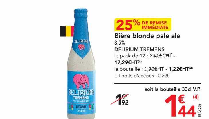 bière blonde pale ale delirium tremens