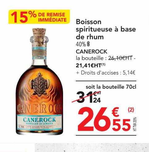boisson spiritueuse à base de rhum canerock