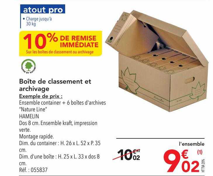 boîte de classement et archivage hamelin