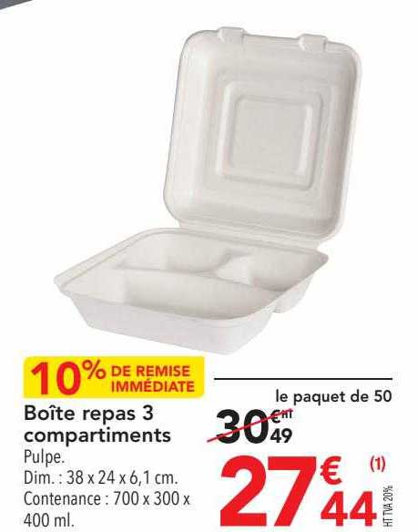 Boîte Repas 3 Compartiments