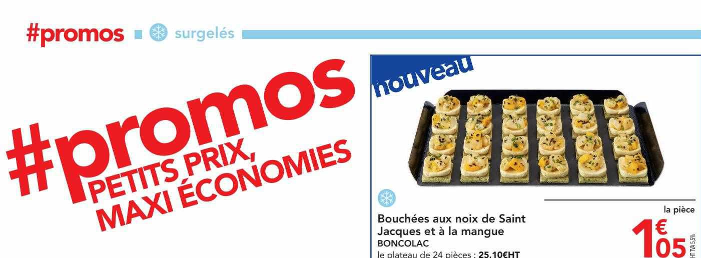 bouchées aux noix de saint jacques et à la mangue boncolac