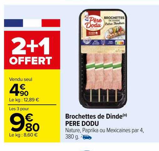 brochettes de dinde père dodu