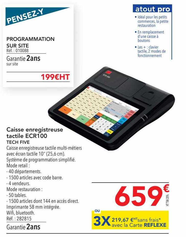 Caisse Enregistreuse Tactile Ecr100 Tech Five