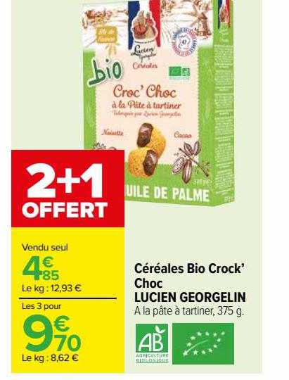 céréales bio crock' choc lucien georgelin