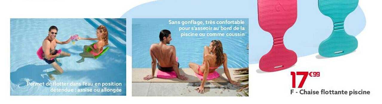 chaise flottante piscine