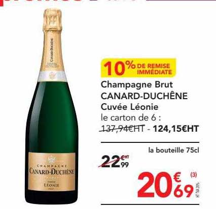 champagne brut canard-duchêne cuvée léonie