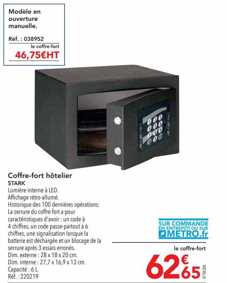 coffre-fort hôtelier stark