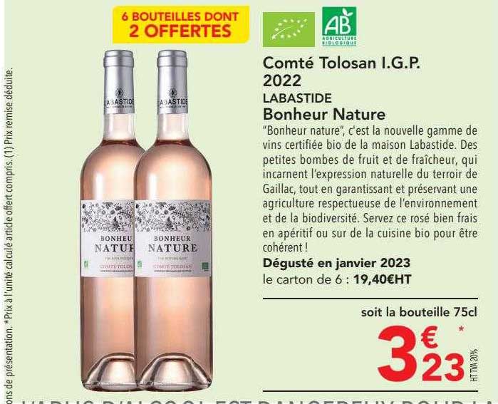 comté tolosan i.g.p. 2022 labastide bonheur nature