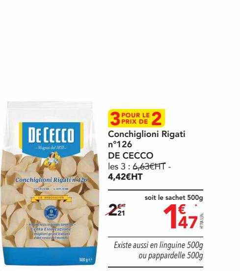 conchiglioni rigati n°126 de cecco