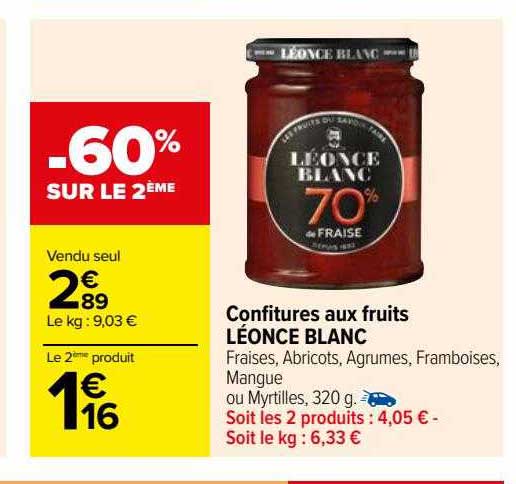 Confitures Aux Fruits Léonce Blanc