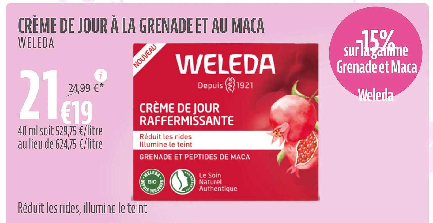 crème de jour à la grenade et au maca weleda