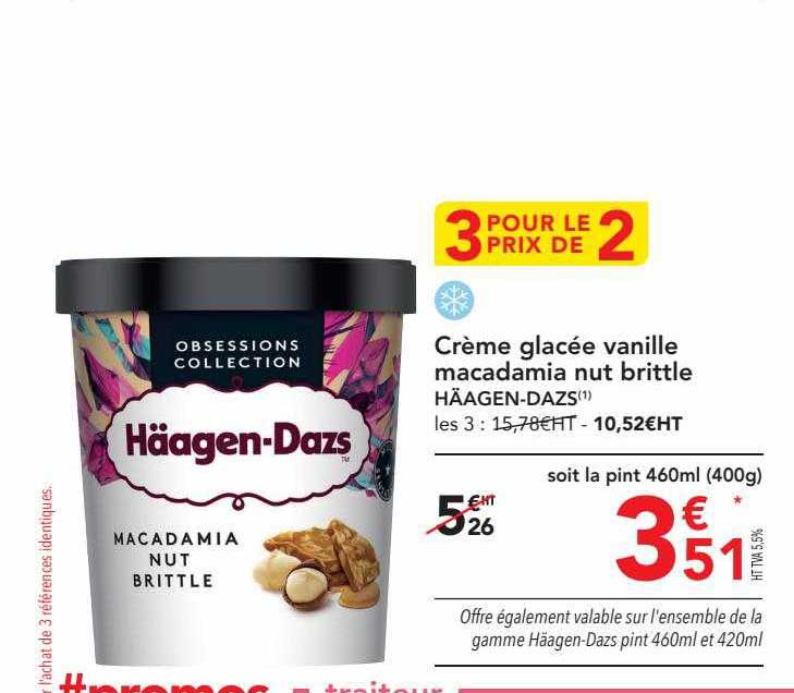 crème glacée vanille macadamia nut brittle häagen-dazs