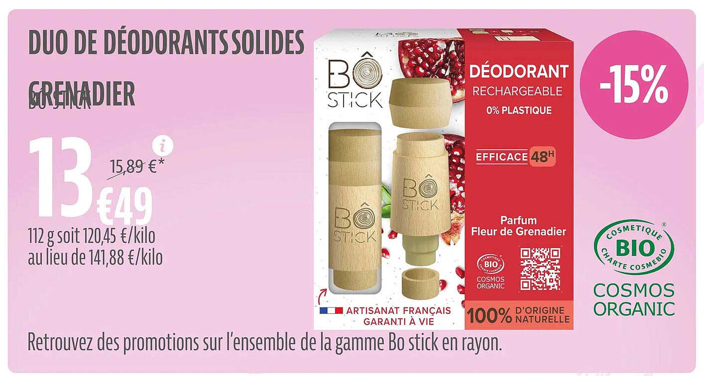 duo de déodorants solides grenadier bô stick