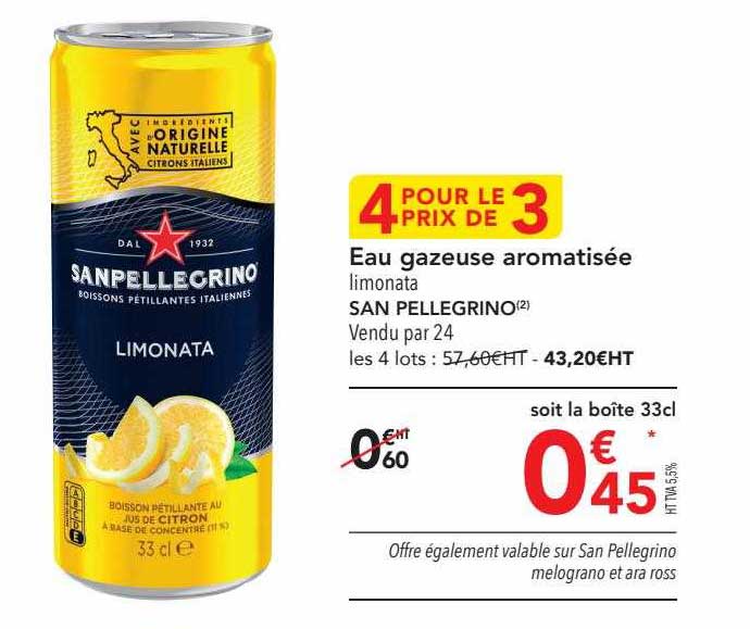 eau gazeuse aromatisée san pellegrino