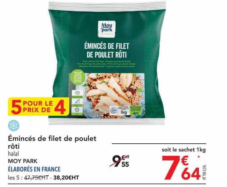 émincés De Filet De Poulet Rôti Moy Park