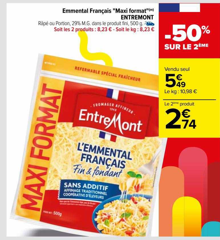 emmental français "maxi format" entremont