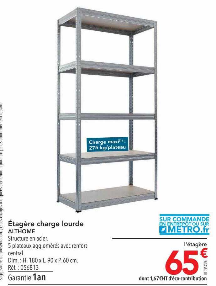 étagère charge lourde althome