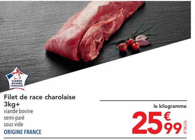 filet de race charolaise 3kg+