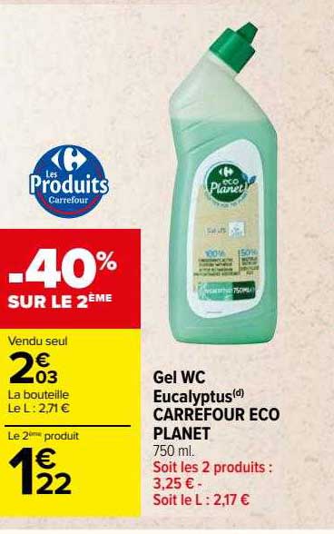 gel wc eucalyptus carrefour eco planet