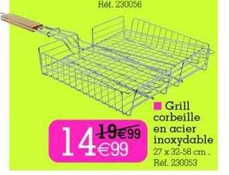 grill corbeille en acier inoxydable