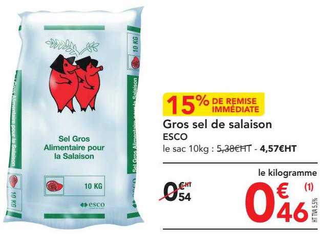 gros sel de salaison esco