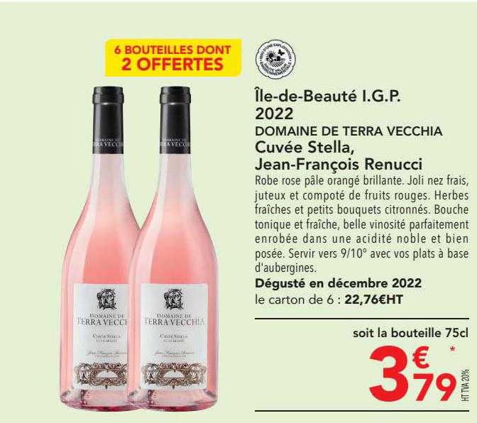 île-de-Beauté i.g.p. 2022 domaine de terra vecchia cuvée stella, jean-françois renucci
