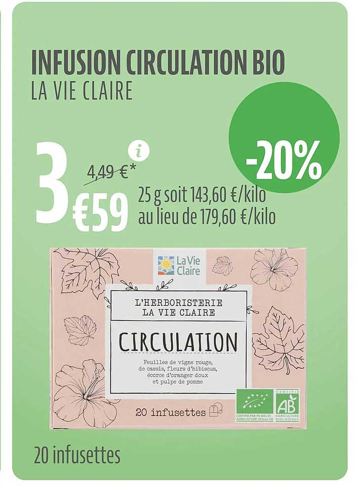 infusion circulation bio la vie claire