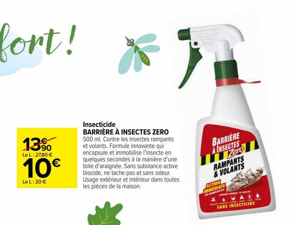 Insecticide Barrière à Insectes Zéro