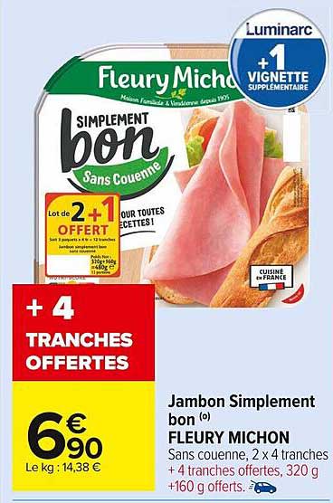 jambon simplement bon fleury michon