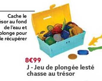 jeu de plongée lesté chasse au trésor