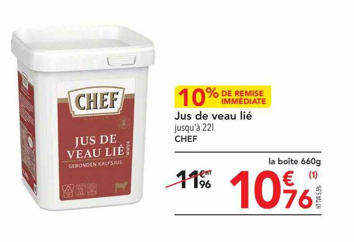 jus de veau lié chef