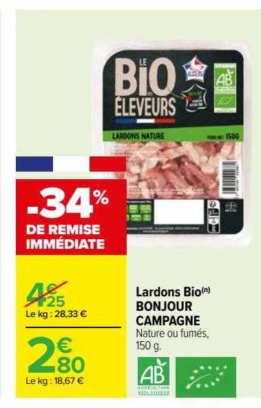 Lardons Bio Bonjour Campagne