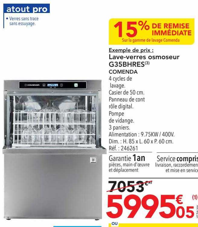 lave-verres osmoseur g35bhres comenda