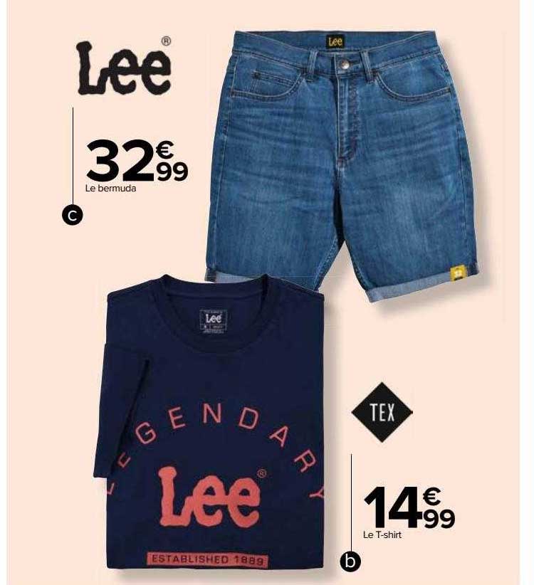 le bermuda lee, le t-shirt tex